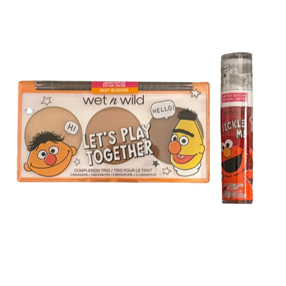SESAME STREET WET & WILD BUNDLE Tingling Lip Gloss & Let’s Play Together Trio